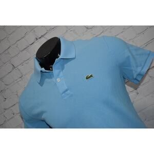 Lacoste Golf Polo Shirt Mens Size US 2XL FR 7 SLIM Fitting Cotton Blue